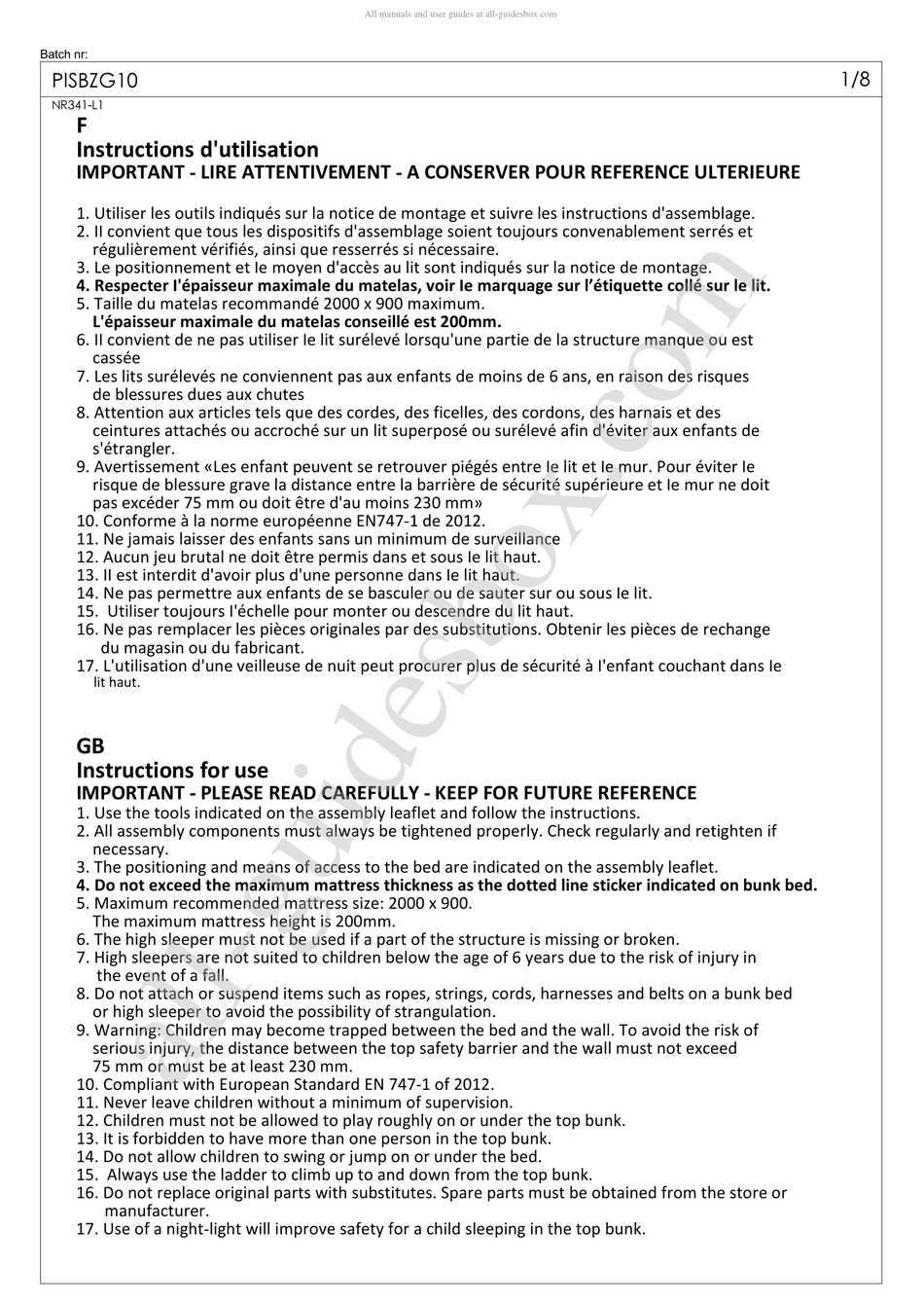 VIPACK PISBZG10 INSTRUCTIONS FOR USE MANUAL Pdf Download ManualsLib