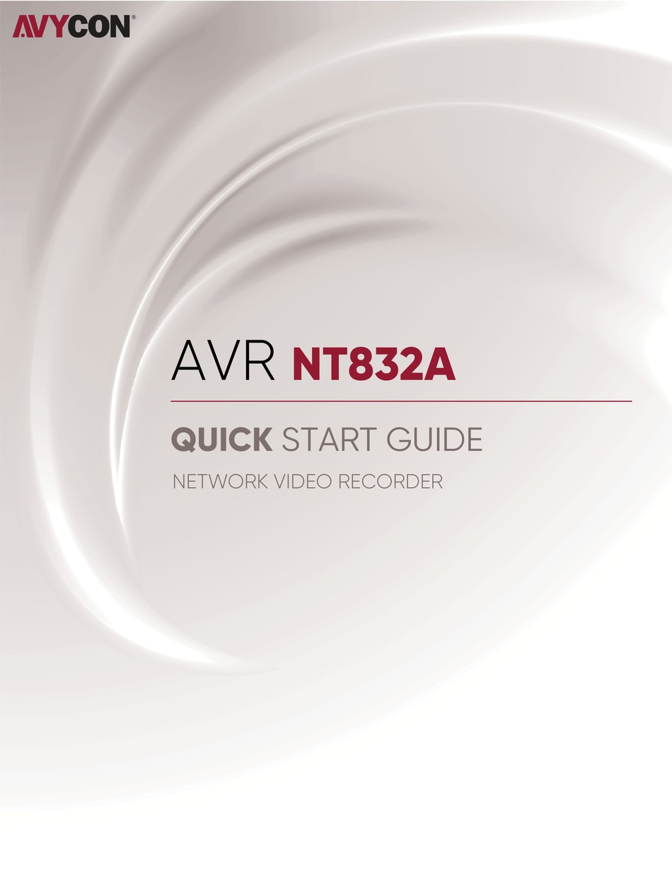AVYCON AVR NT832A QUICK START MANUAL Pdf Download ManualsLib