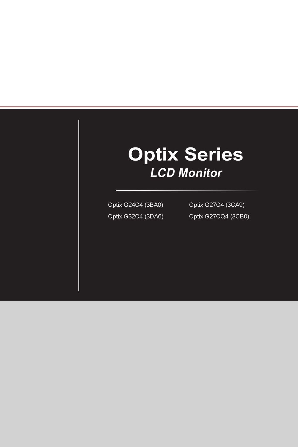 MSI OPTIX G24C43BA0 USER MANUAL Pdf Download ManualsLib