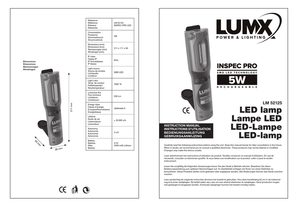 LUMX INSPEC PRO INSTRUCTION MANUAL Pdf Download ManualsLib