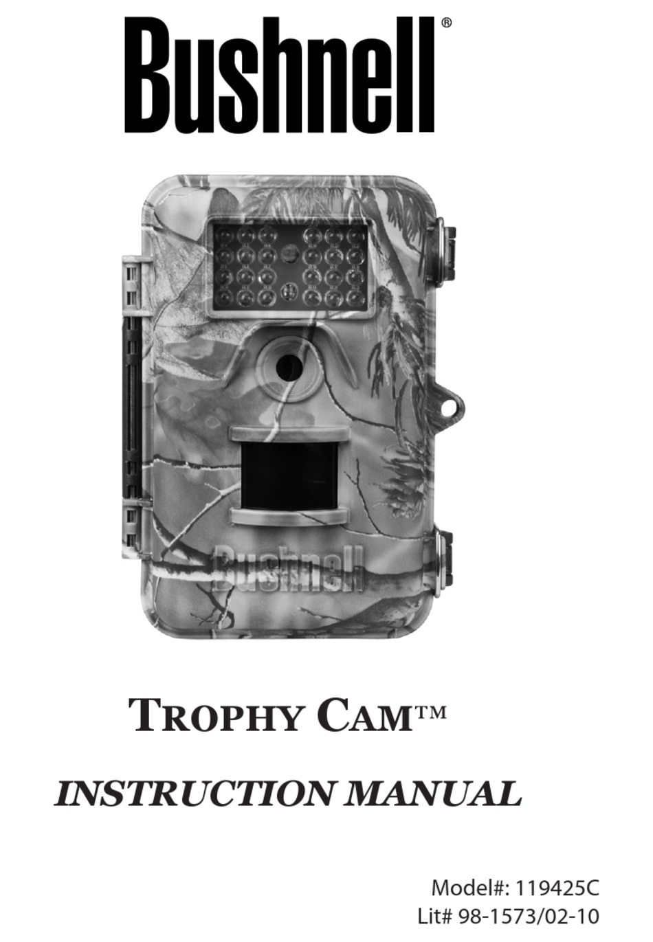 BUSHNELL TROPHY CAM 119425C INSTRUCTION MANUAL Pdf Download ManualsLib