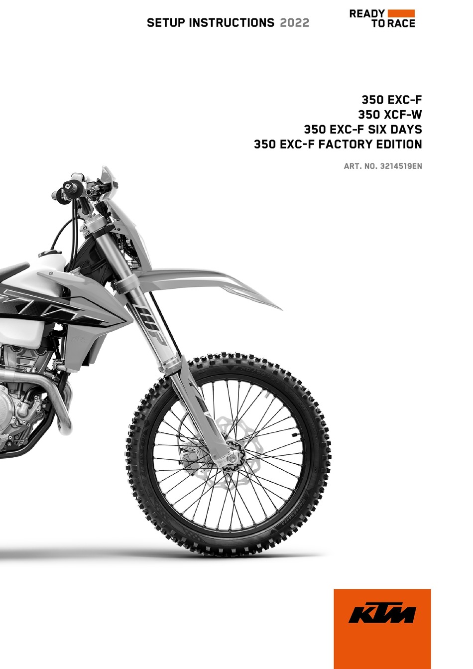 KTM 350 EXC-F 2022 SETUP INSTRUCTIONS Pdf Download | ManualsLib