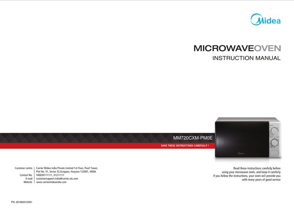 MIDEA MM720CXM-PM0E INSTRUCTION MANUAL Pdf Download | ManualsLib
