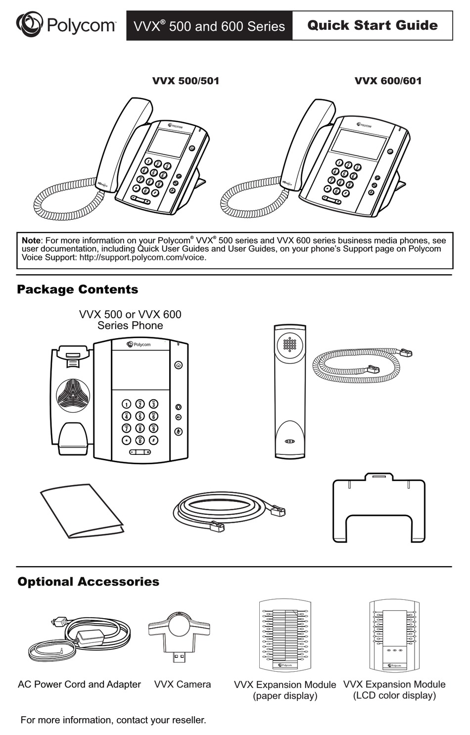 VVX 500 SERIES QUICK START MANUAL Pdf Download ManualsLib