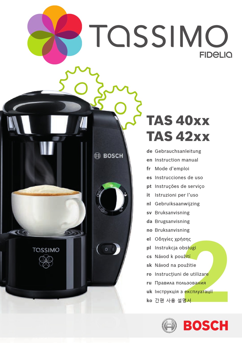 Bosch clearance tassimo manual