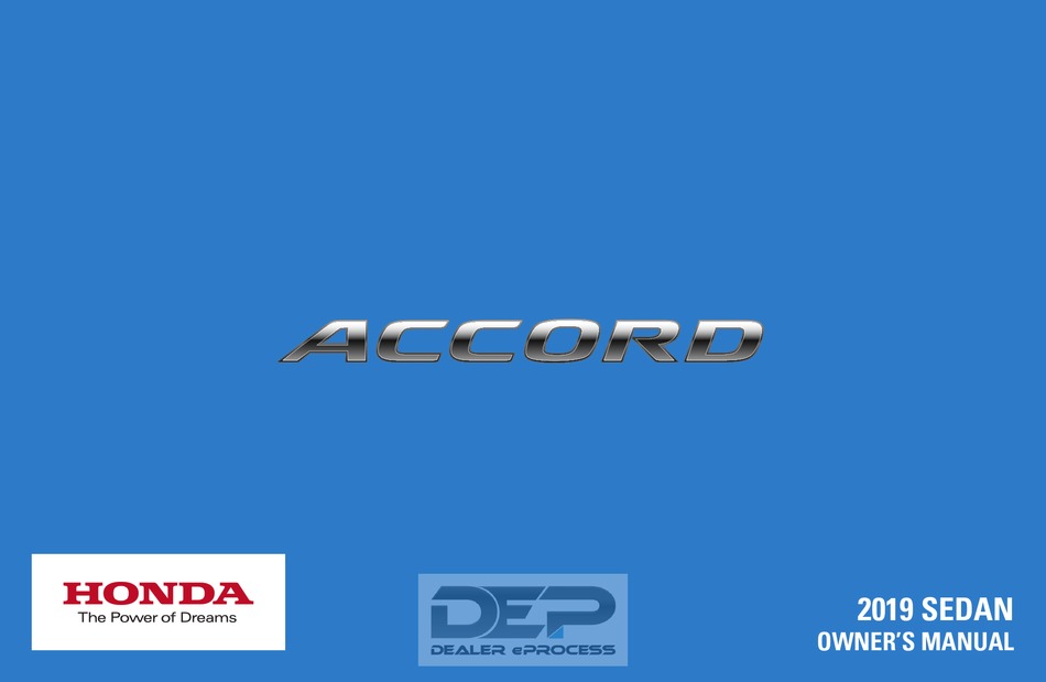 HONDA ACCORD SEDAN 2019 OWNER'S MANUAL Pdf Download ManualsLib