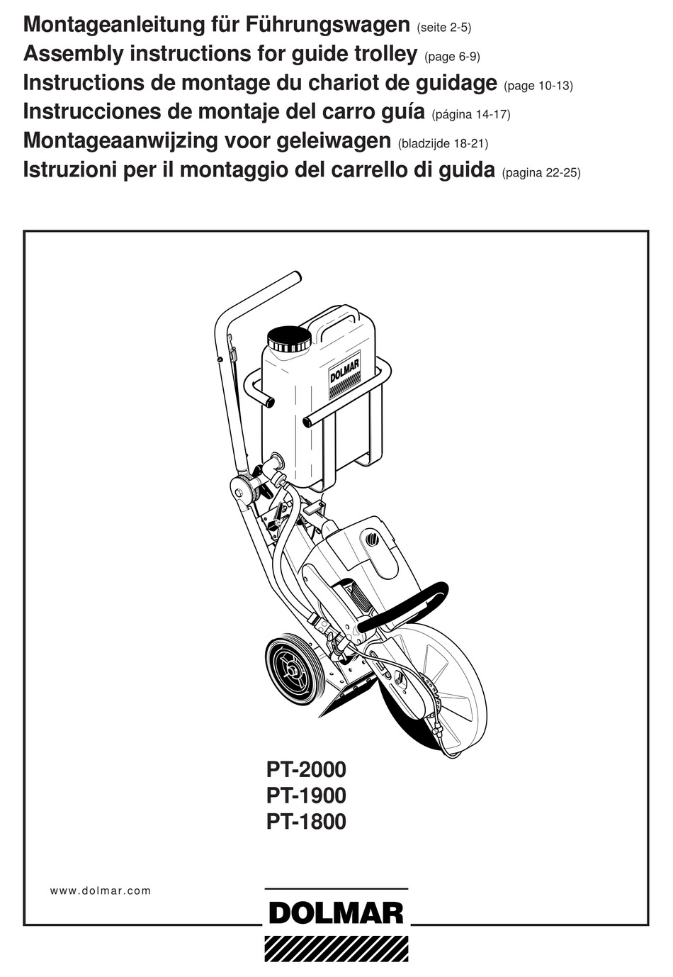 DOLMAR PT1900 ASSEMBLY INSTRUCTIONS MANUAL Pdf Download ManualsLib