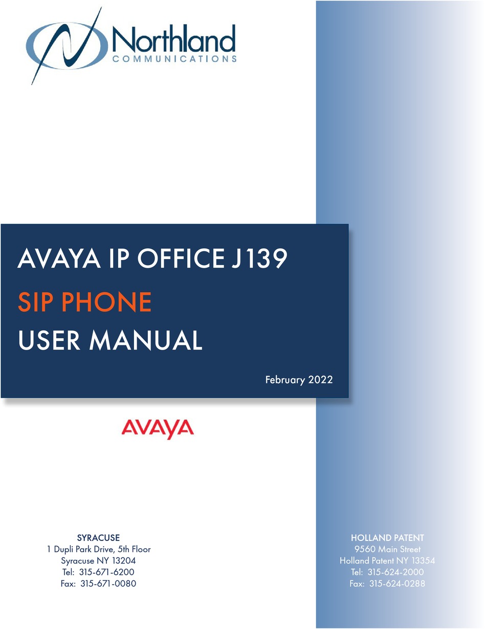 AVAYA IP OFFICE J139 USER MANUAL Pdf Download | ManualsLib
