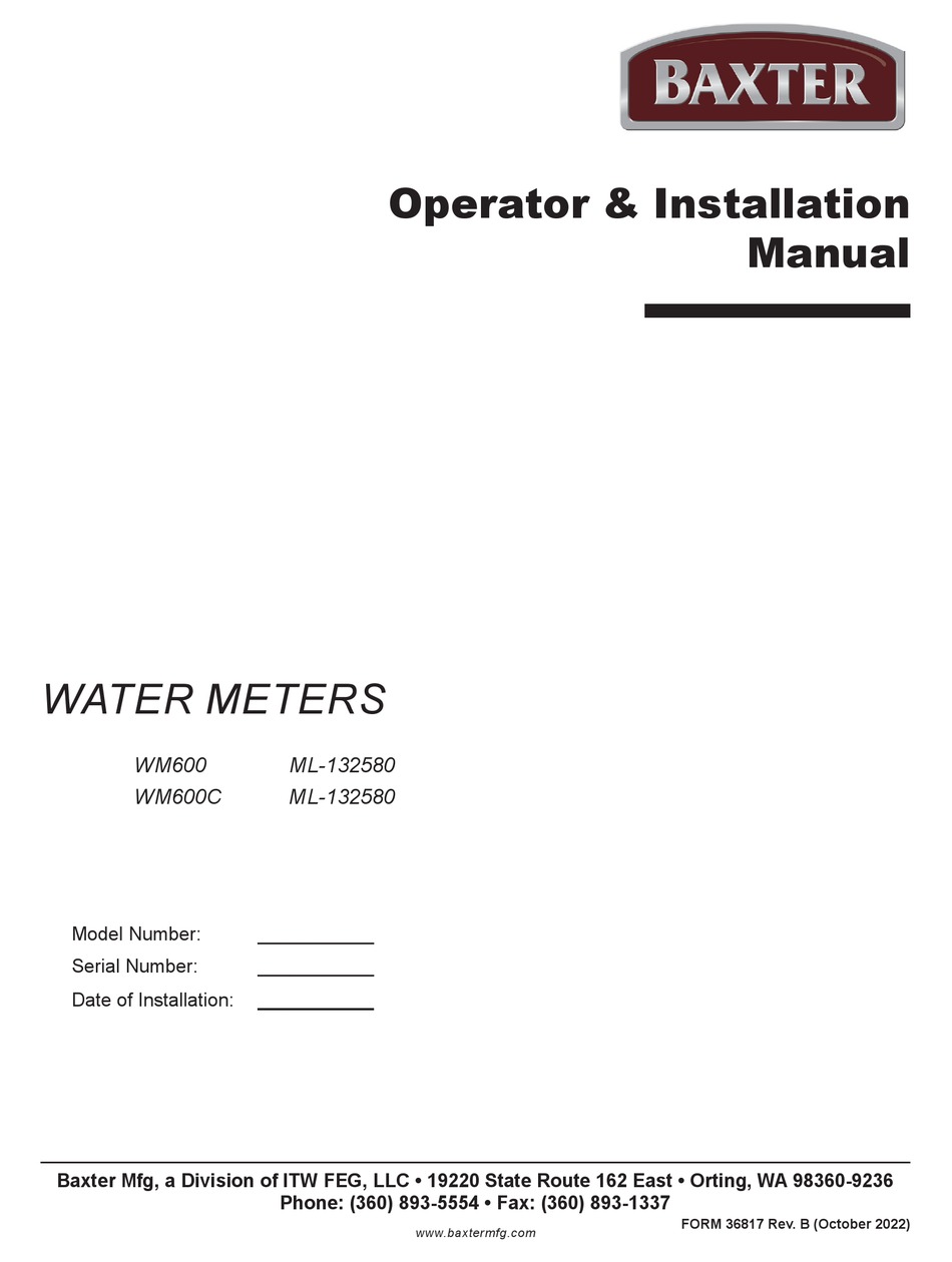 BAXTER ML132580 OPERATOR