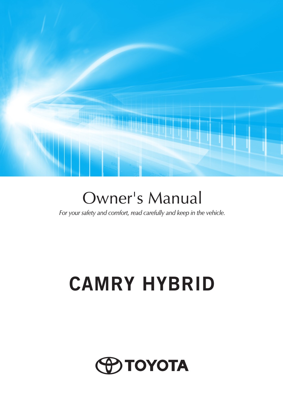 TOYOTA CAMRY HYBRID OWNER'S MANUAL Pdf Download ManualsLib