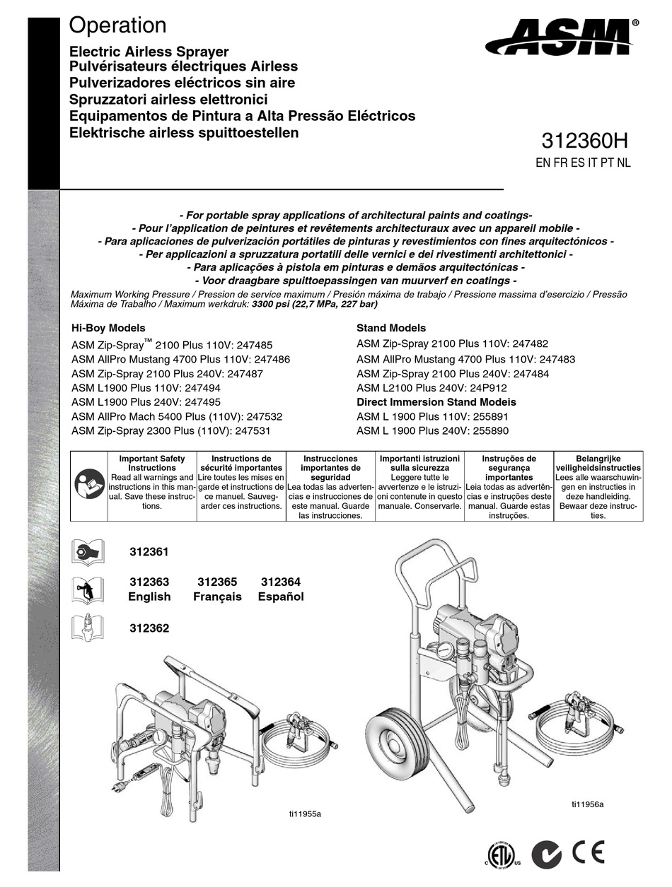 ASM ZIPSPRAY 2100 PLUS MANUAL Pdf Download ManualsLib