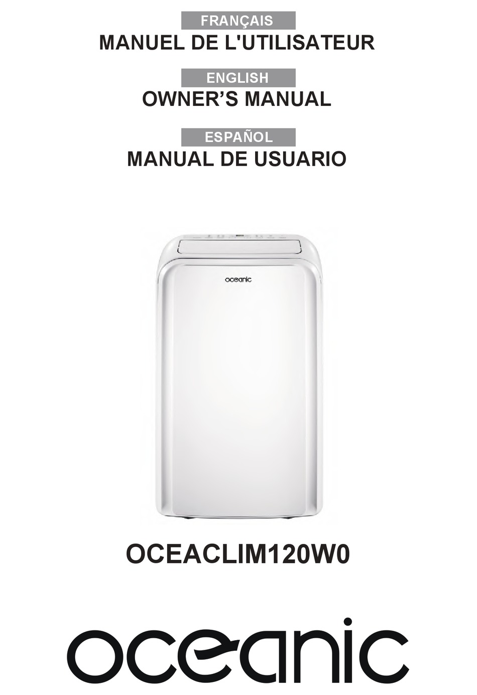 OCEANIC OCEACLIM120W0 OWNER
