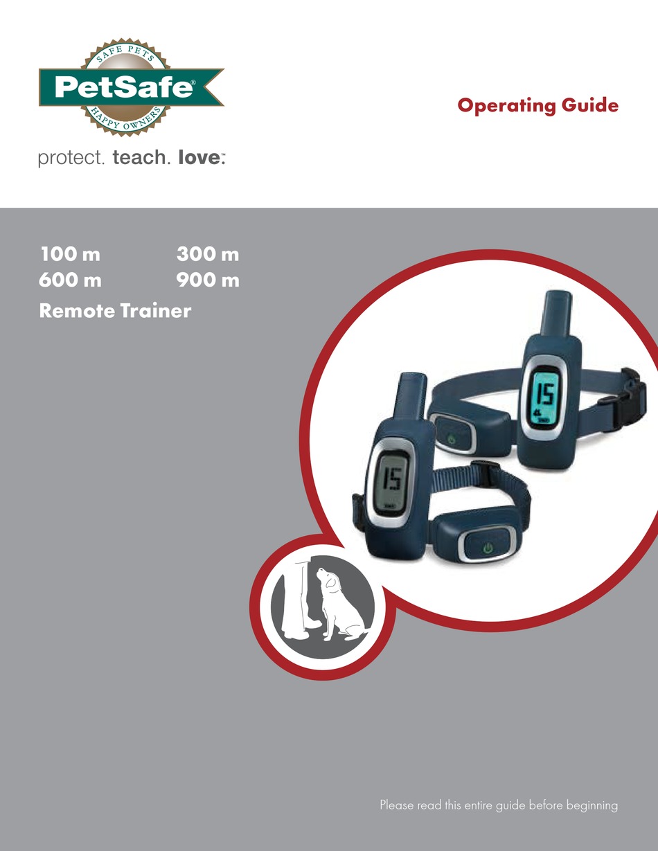 PETSAFE REMOTE TRAINER LITE 100 M OPERATING MANUAL Pdf Download