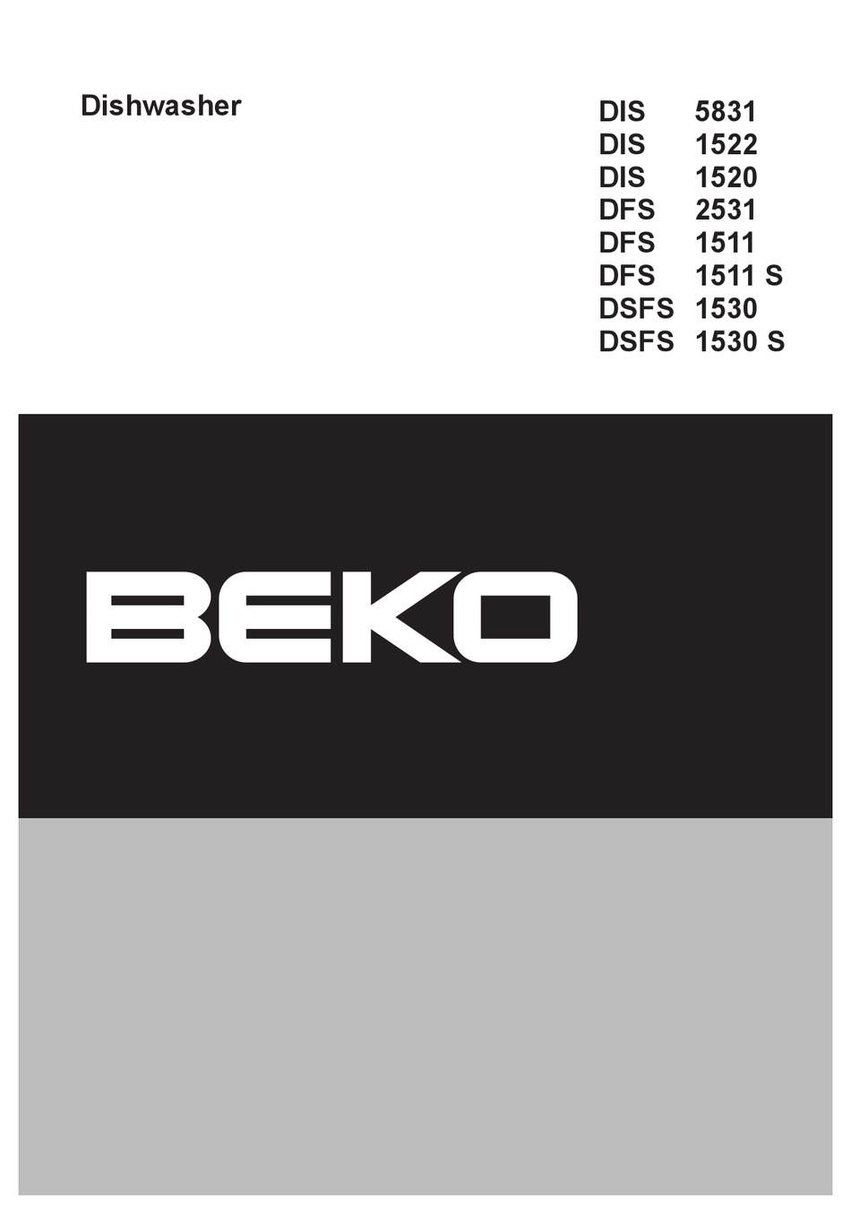 BEKO DFS 1511 MANUAL Pdf Download ManualsLib