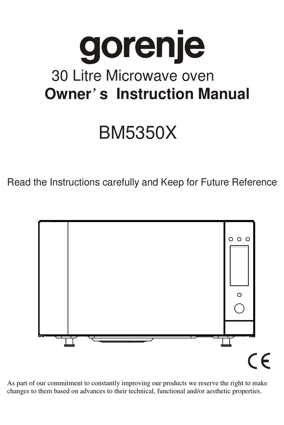 GORENJE BM5350X OWNER'S INSTRUCTION MANUAL Pdf Download ManualsLib