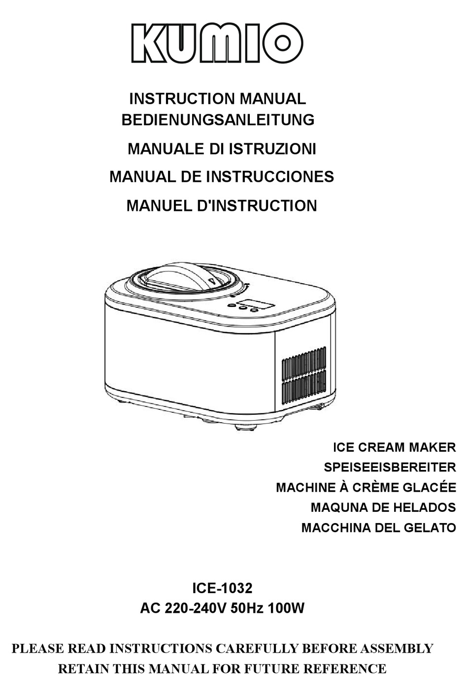 KUMIO ICE1032 INSTRUCTION MANUAL Pdf Download ManualsLib
