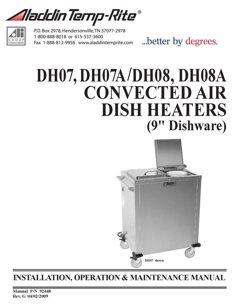 ALADDIN DH07 INSTALLATION, OPERATION & MAINTENANCE MANUAL Pdf Download