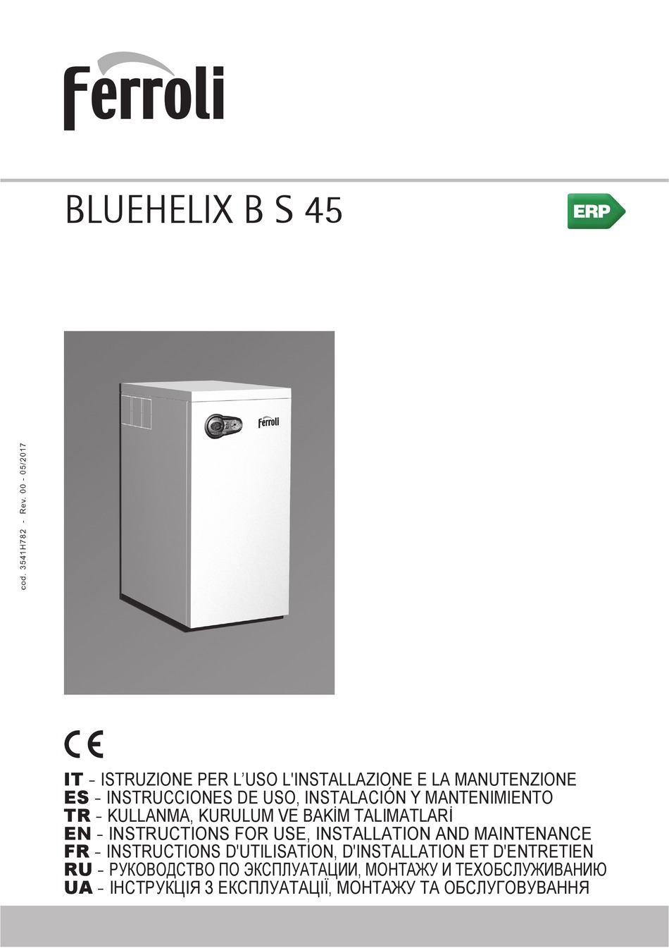 FERROLI BLUEHELIX B S 45 INSTRUCTIONS FOR USE MANUAL Pdf Download ...