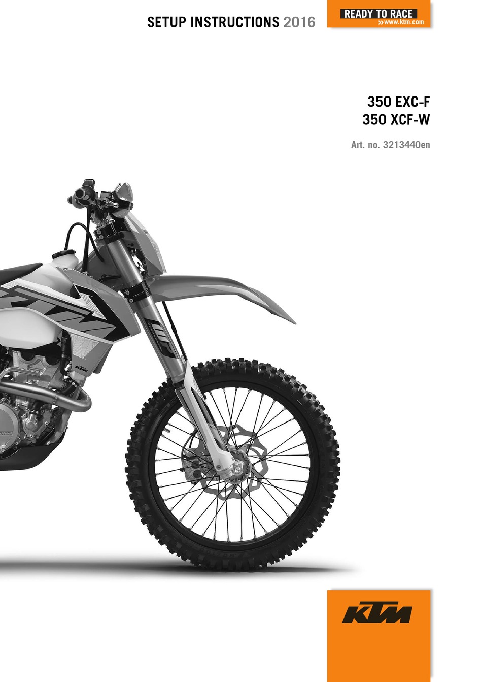 KTM 350 EXC-F 2016 SETUP INSTRUCTIONS Pdf Download | ManualsLib