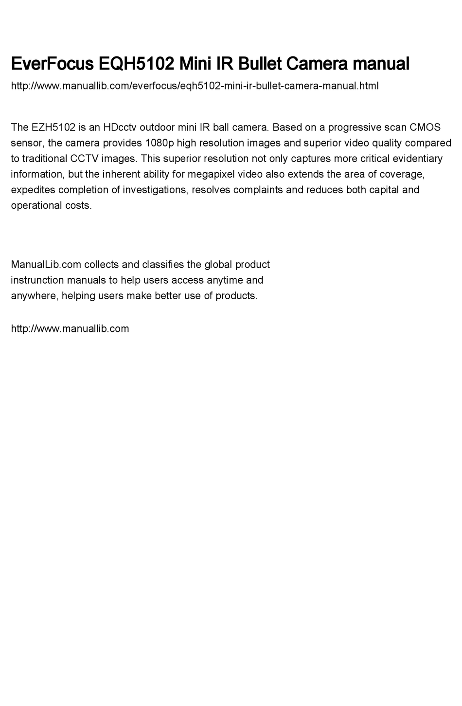 EVERFOCUS EQH5102 USER MANUAL Pdf Download ManualsLib