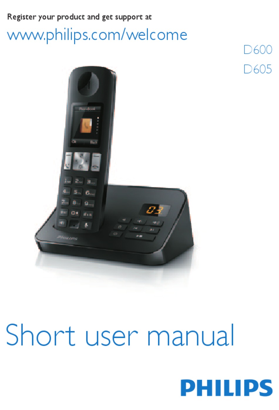 PHILIPS D600 SHORT USER MANUAL Pdf Download ManualsLib