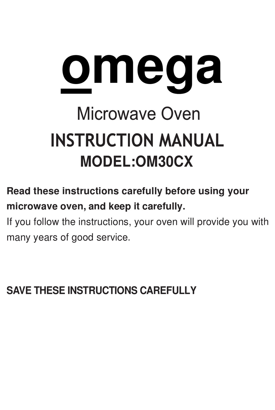 OMEGA OM30CX INSTRUCTION MANUAL Pdf Download ManualsLib