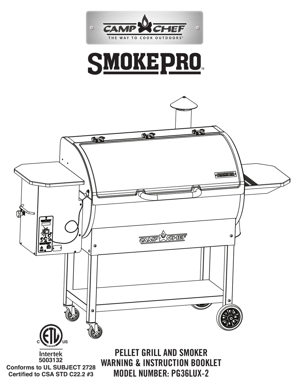 CAMP CHEF SMOKEPRO PG36LUX-2 WARNING & INSTRUCTION BOOKLET Pdf Download ...