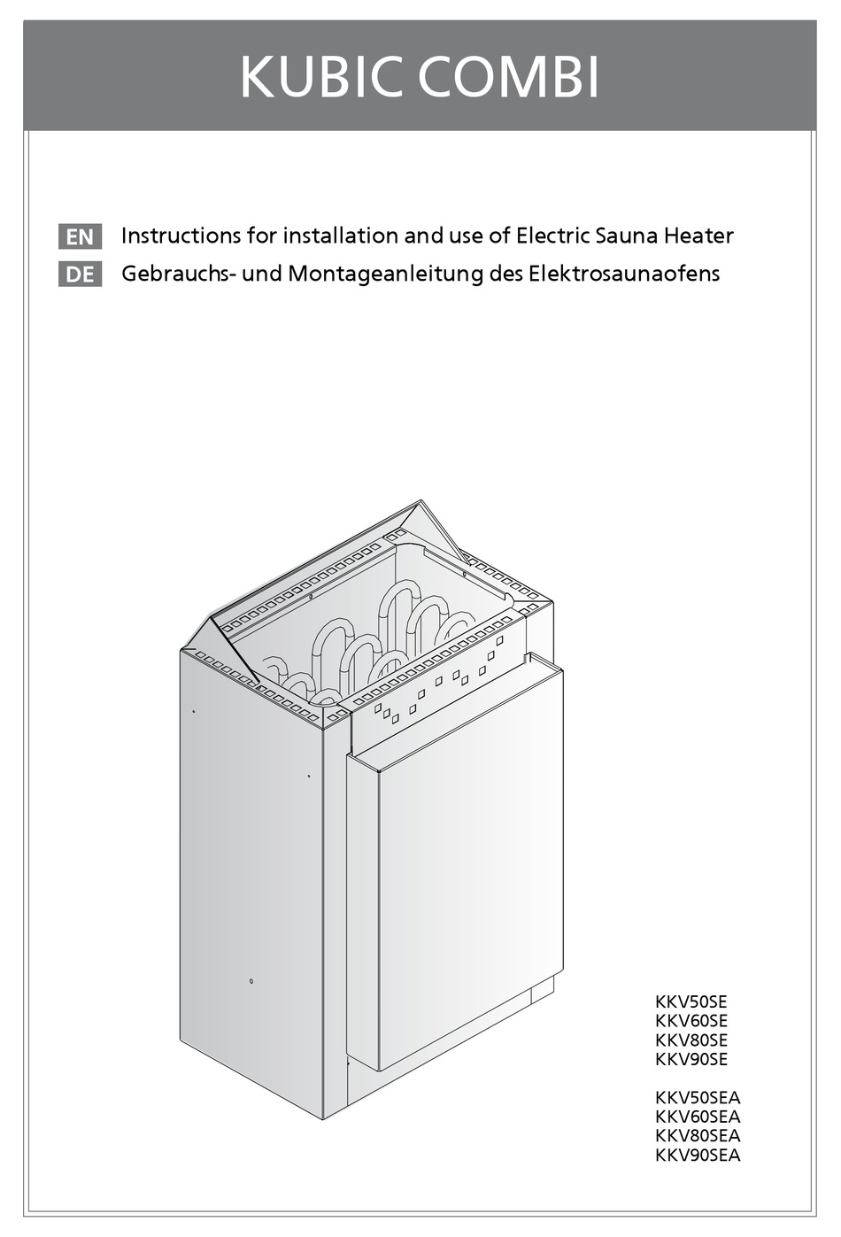 HARVIA KUBIC COMBI INSTRUCTIONS FOR INSTALLATION AND USE MANUAL Pdf ...