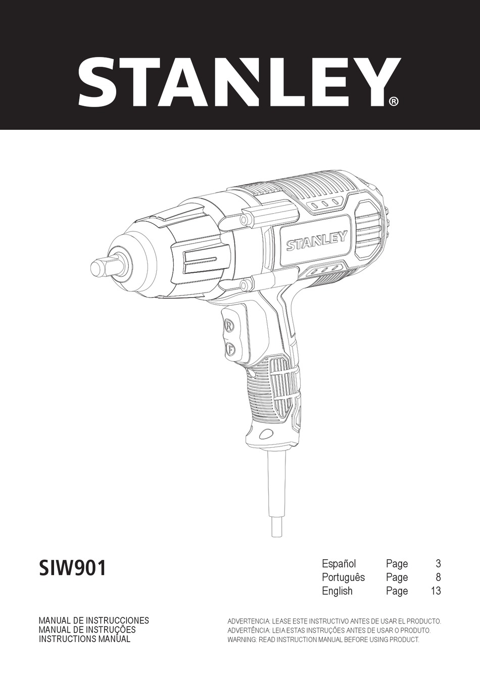 STANLEY SIW901 INSTRUCTION MANUAL Pdf Download ManualsLib