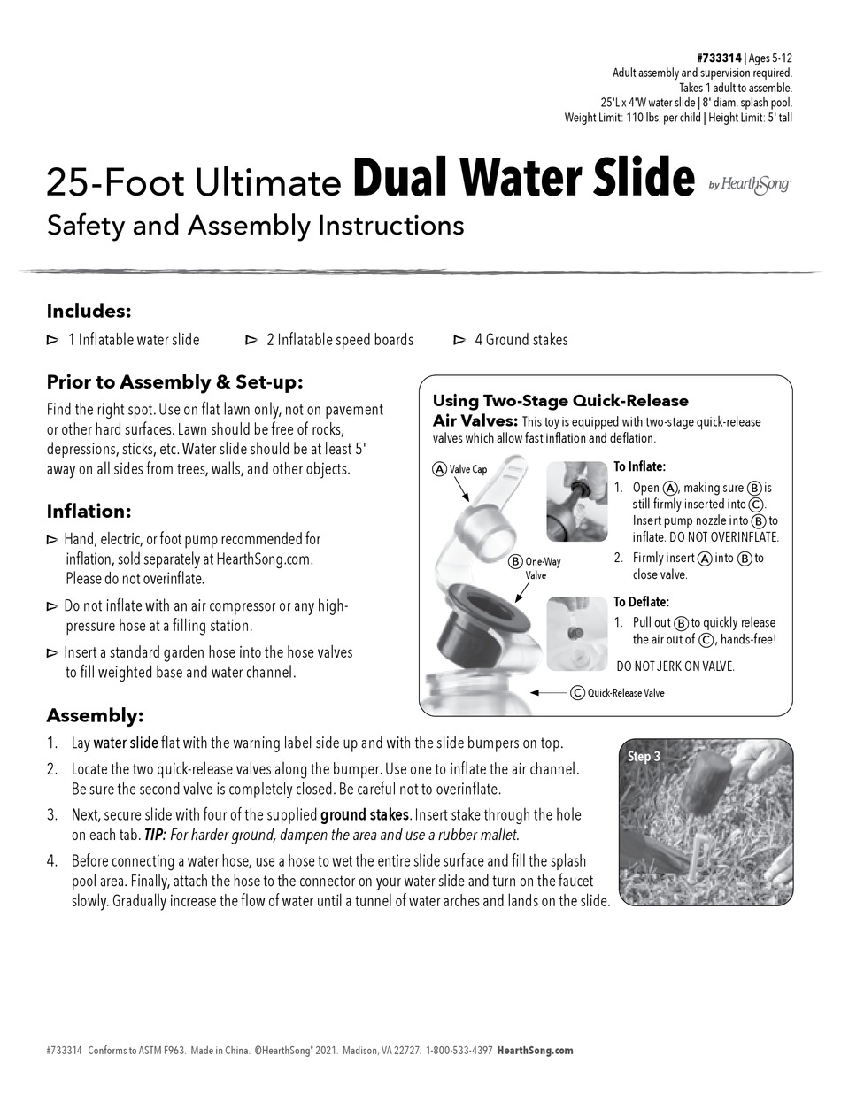 HEARTHSONG 733314 SAFETY AND ASSEMBLY INSTRUCTIONS Pdf Download