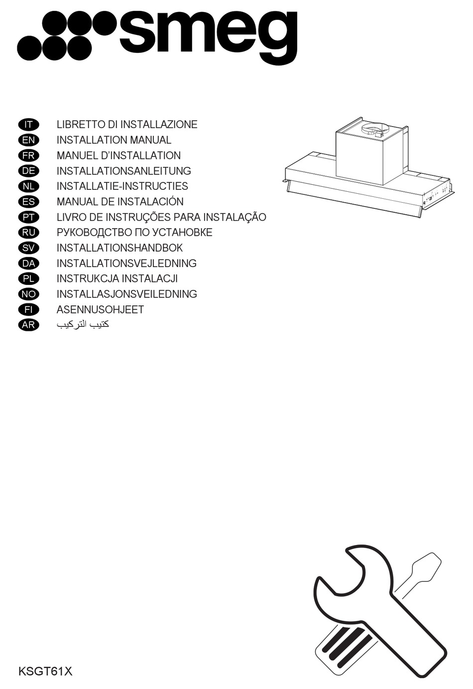 SMEG UNIVERSALE AESTHETIC KSGT61X INSTALLATION MANUAL Pdf Download