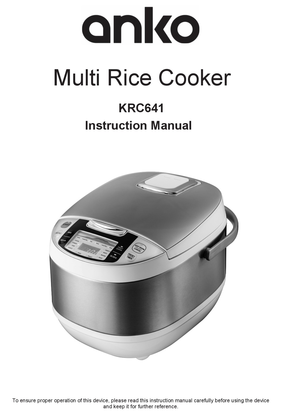 ANKO KRC641 INSTRUCTION MANUAL Pdf Download ManualsLib