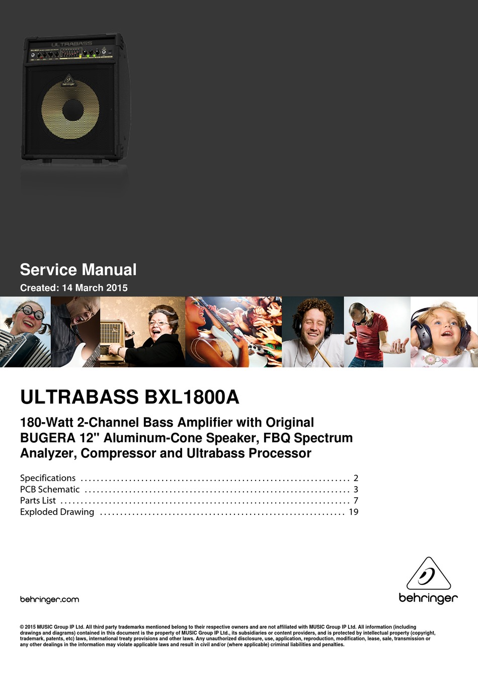 BEHRINGER ULTRABASS BXL1800A SERVICE MANUAL Pdf Download | ManualsLib