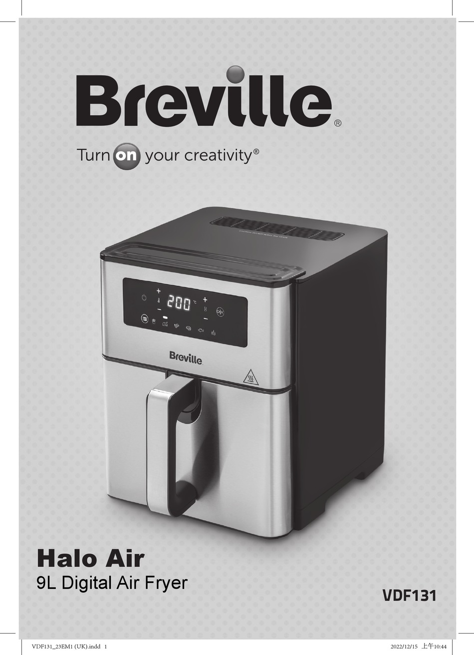 Breville Halo Air Vdf131 Quick Start Manual Pdf Download Manualslib 