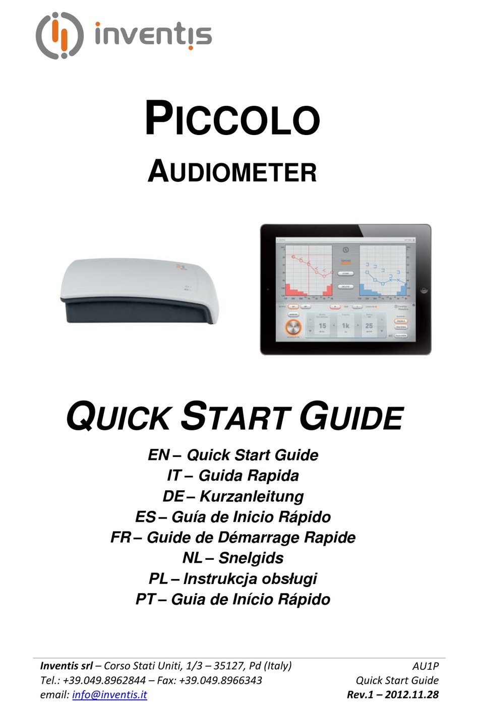 INVENTIS PICCOLO QUICK START MANUAL Pdf Download ManualsLib