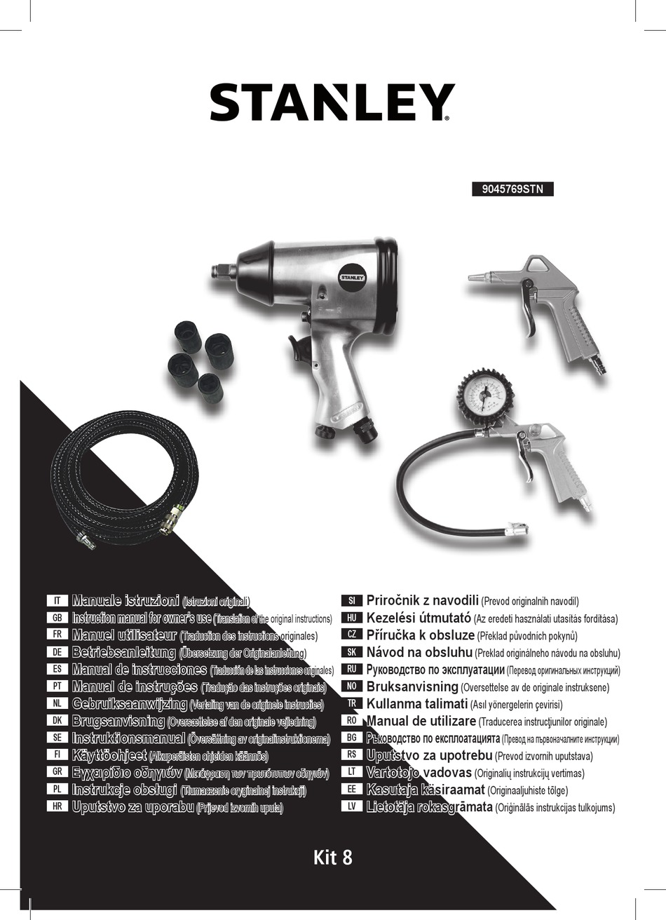 STANLEY 9045769STN INSTRUCTION MANUAL FOR OWNER'S USE Pdf Download