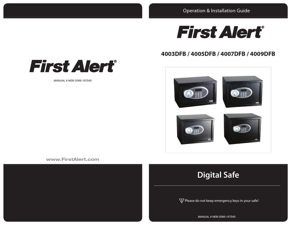 FIRST ALERT 4003DFB OPERATIONS & INSTALLATION MANUAL Pdf Download