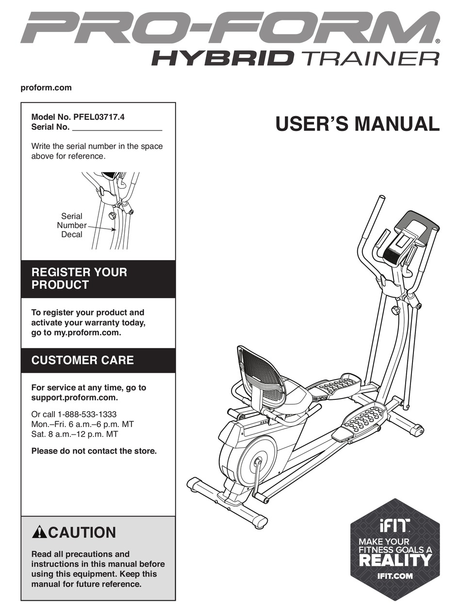 Proform hybrid 2024 trainer troubleshooting