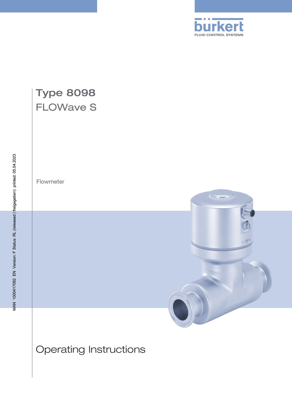 BURKERT FLOWAVE S OPERATING INSTRUCTIONS MANUAL Pdf Download ManualsLib