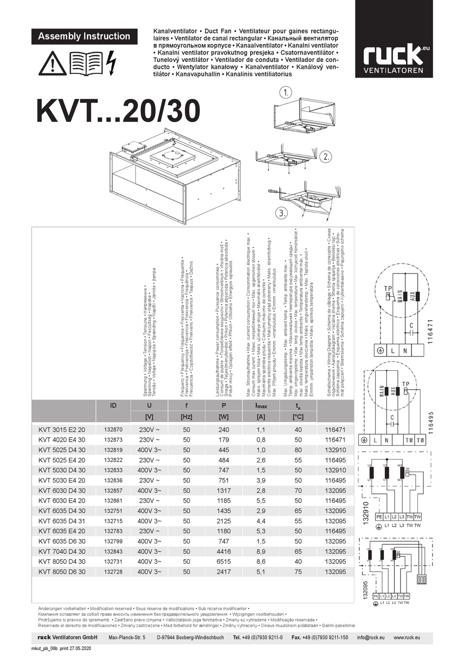 RUCK VENTILATOREN KVT 30 SERIES QUICK START MANUAL Pdf Download ...