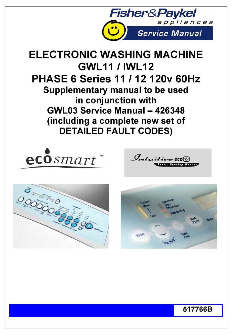 FISHER & PAYKEL ECO SMART PHASE 6 12 SERIES SERVICE MANUAL Pdf Download