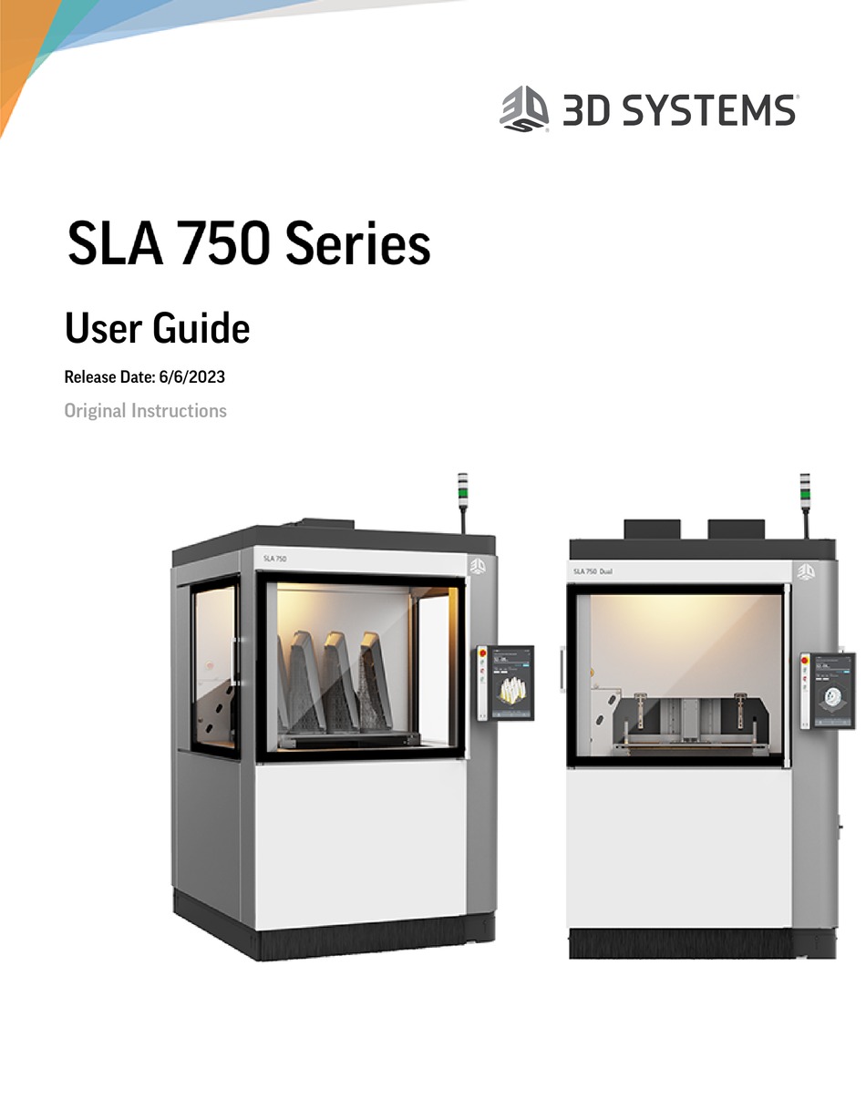3D SYSTEMS SLA 750 SERIES USER MANUAL Pdf Download ManualsLib