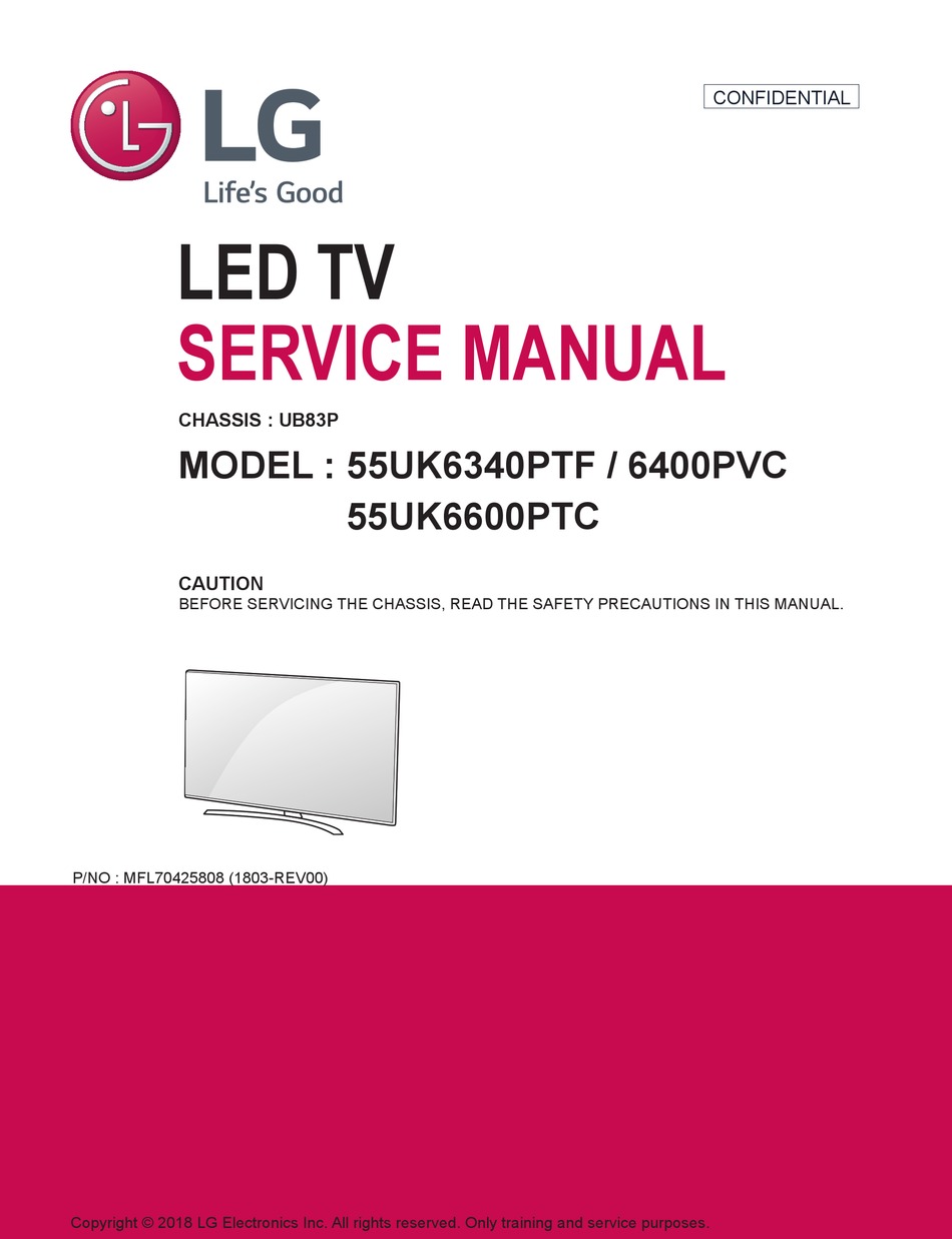 LG 55UK6340PTF SERVICE MANUAL Pdf Download ManualsLib