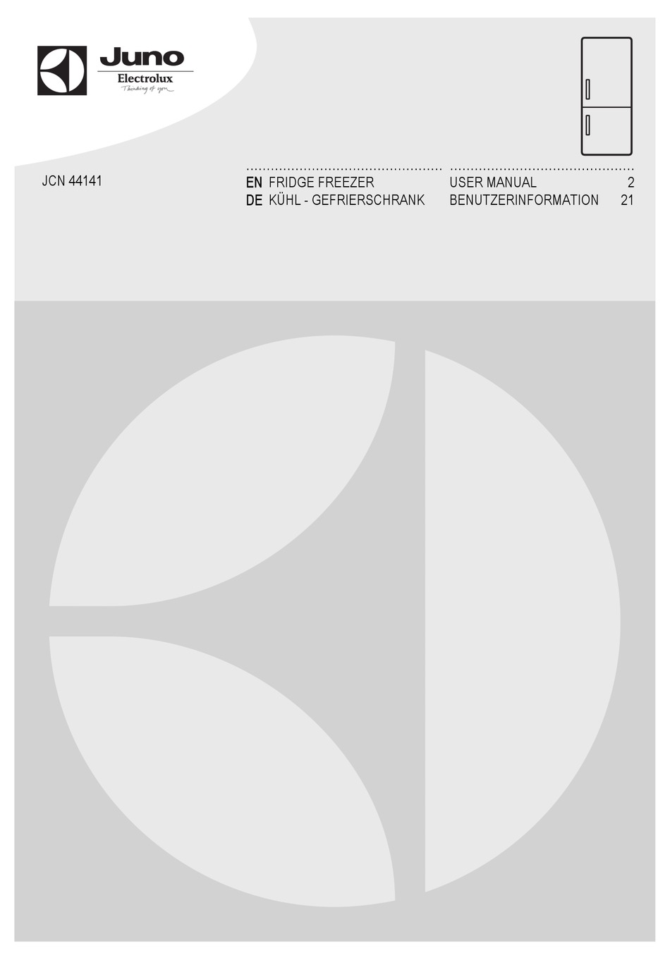 ELECTROLUX JUNO JCN 44141 USER MANUAL Pdf Download ManualsLib