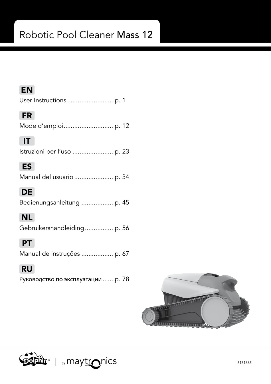 MAYTRONICS DOLPHIN MASS 12 USER INSTRUCTIONS Pdf Download ManualsLib