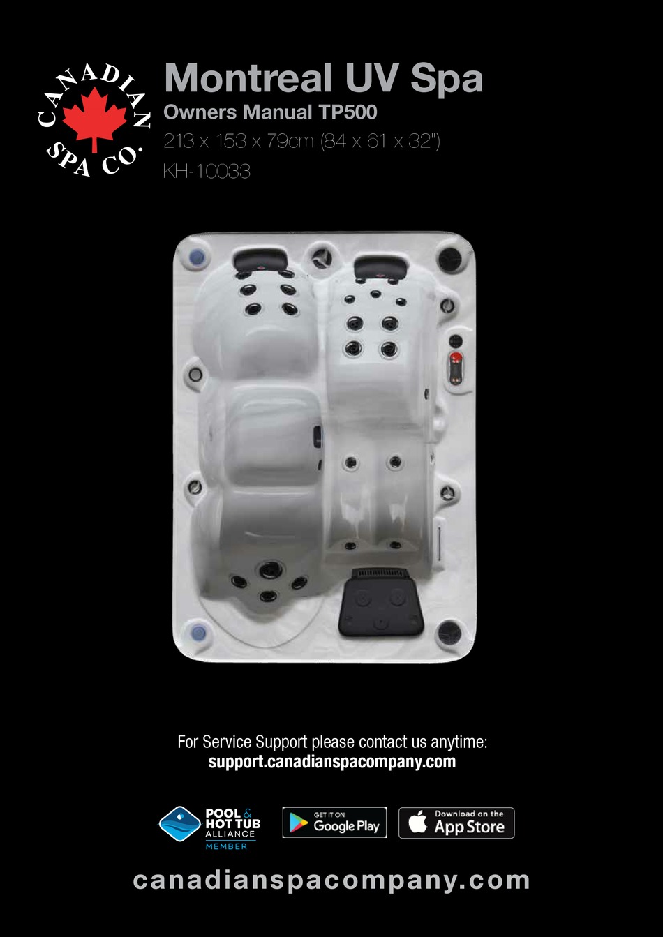 CANADIAN SPA MONTREAL UV SPA KH10033 OWNER'S MANUAL Pdf Download