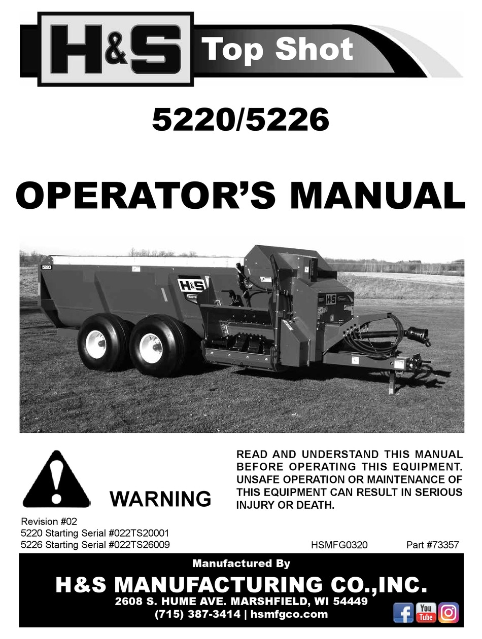 H S 5226 OPERATOR S MANUAL Pdf Download ManualsLib