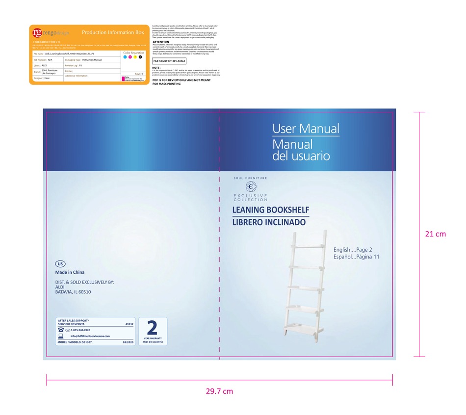 SOHL FURNITURE EXCLUSIVE SB1307 USER MANUAL Pdf Download ManualsLib