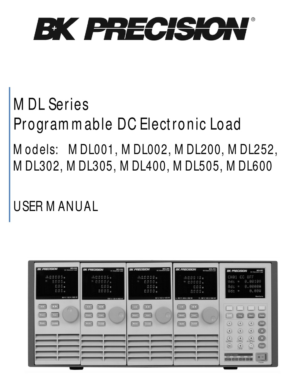 BK PRECISION MDL001 USER MANUAL Pdf Download | ManualsLib