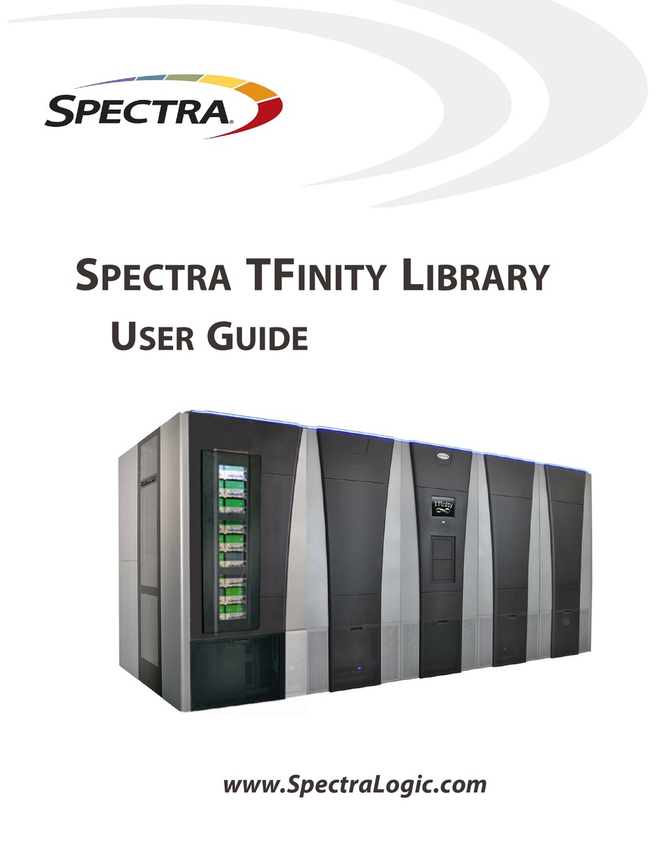 SPECTRA TFINITY LIBRARY USER MANUAL Pdf Download ManualsLib